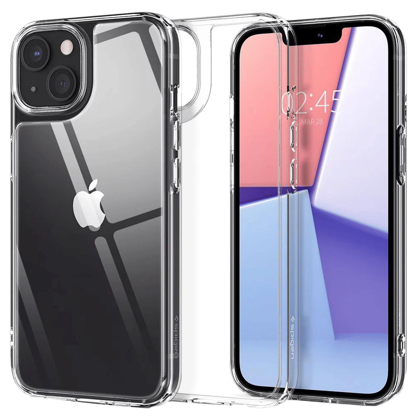 Buy Spigen Quartz Hybrid Glass and TPU Back Case For iPhone 13
